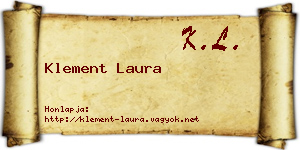 Klement Laura névjegykártya